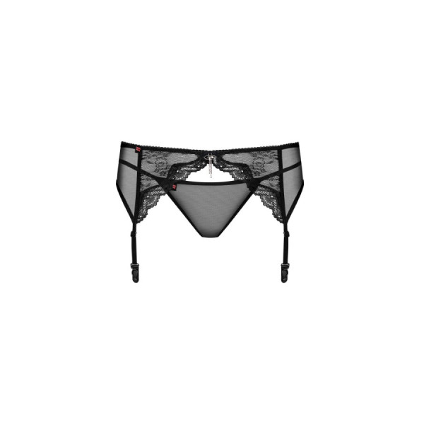 Charms Porte-jarretelles et String - Noir